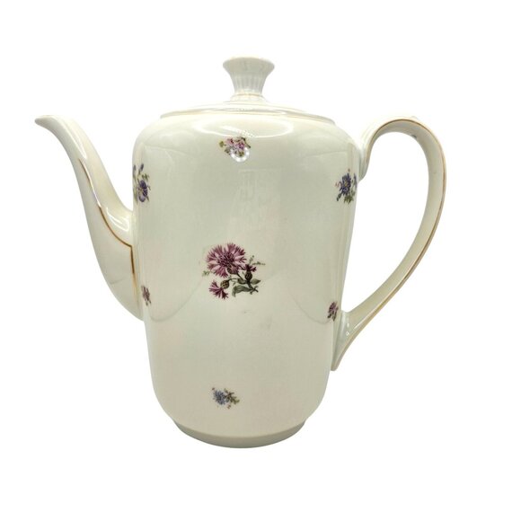 Zeh Scherzer Bavaria 60 Jahre Floral Tea/Coffee Set Pot 4 Cups Vintage Porcelain - Picture 11 of 16